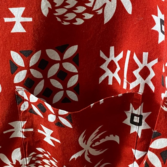 Reyn Spooner Joe Kealuha’s Red Blue Tropical Hawaiin Shirt Made In Hawaii size L - Picture 12 of 15